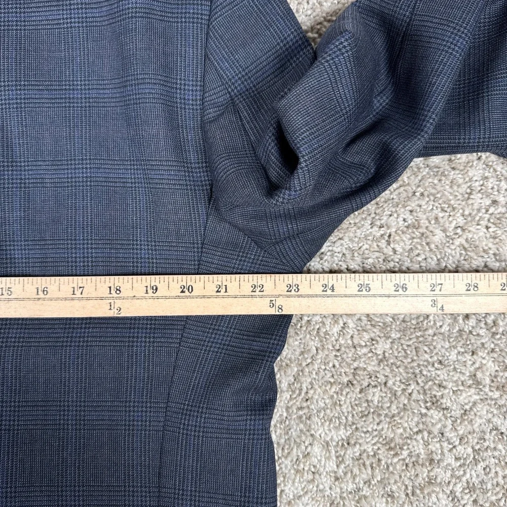 Lauren Ralph Lauren Blazer Mens 44R Blue Plaid Wool 2 Button Professional Preppy